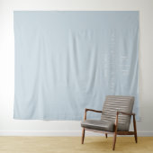 Einfache moderne, dunkelblaue Monogramm-Hochzeitsk Wandteppich (Beispiel (Horizontal))