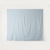 Einfache moderne, dunkelblaue Monogramm-Hochzeitsk Wandteppich (Vorderseite (Horizontal))