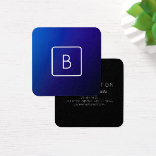 Einfache moderne dunkle blaue Ombre Gradient & Mon