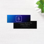 Einfache moderne dunkle blaue Ombre Gradient & Mon (Schreibtisch)