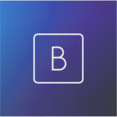 Einfache moderne dunkle blaue Ombre Gradient & Mon Aufkleber (Vorderseite)