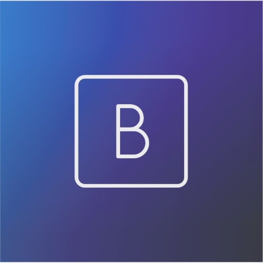 Einfache moderne dunkle blaue Ombre Gradient & Mon Aufkleber (Vorderseite)