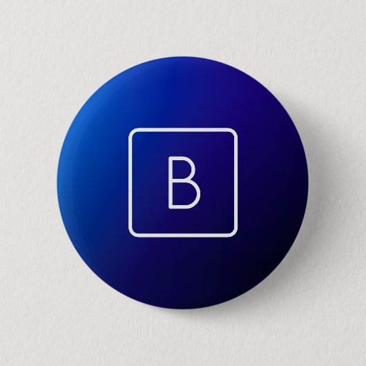 Einfache moderne dunkle blaue Ombre Gradient & Mon Button (Vorderseite)