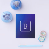 Einfache moderne dunkle blaue Ombre Gradient & Mon Flyer (Einzeln)