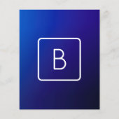 Einfache moderne dunkle blaue Ombre Gradient & Mon Flyer (Vorne)