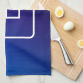 Einfache moderne dunkle blaue Ombre Gradient & Mon Geschirrtuch (Viertel Falte)