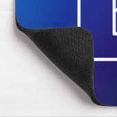 Einfache moderne dunkle blaue Ombre Gradient & Mon Mousepad (Ecke)