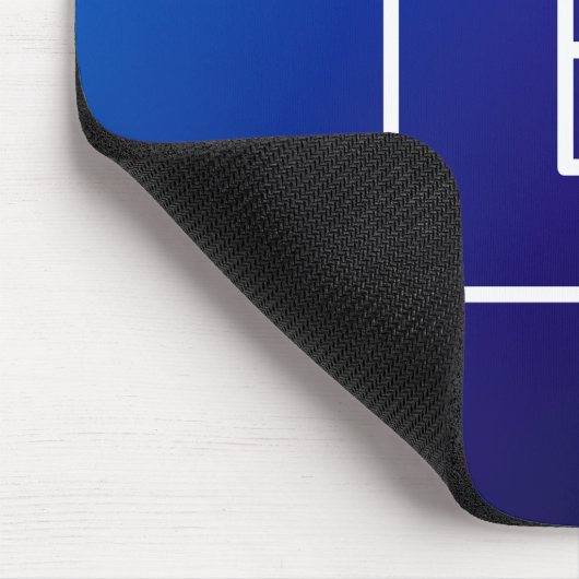Einfache moderne dunkle blaue Ombre Gradient & Mon Mousepad (Ecke)