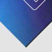 Einfache moderne dunkle blaue Ombre Gradient & Mon Seidenpapier (Ausschnitt)