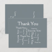 Einfache moderne dunkle graue Typografie Danke Kar (Vorne/Hinten)