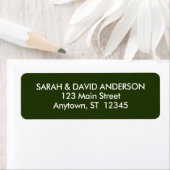 Einfache, moderne, dunkle Pine Green Rücksendeadre (Insitu)