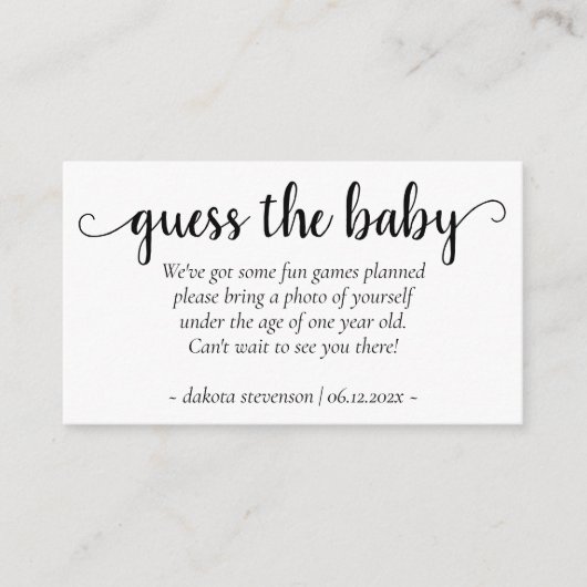 Einfache moderne Dusche | Anfrage zum klassischen  Begleitkarte (Vorderseite)