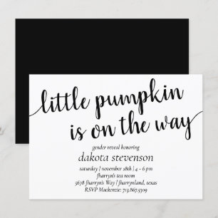 Einfache moderne Dusche   Blüh Little Pumpkin Einladung