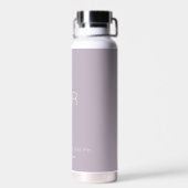 Einfache moderne Dusty Lilac Monogram Wedding Trinkflasche (Rückseite)