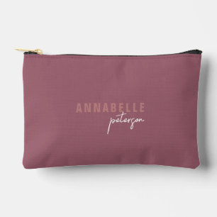 Einfache moderne Dusty-Rose Minimal-Skript benutze Zubehörtasche