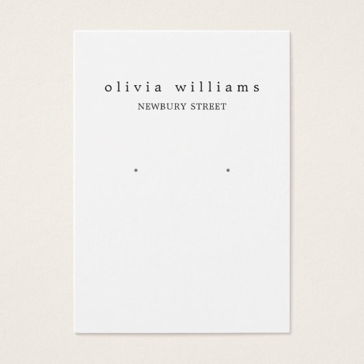 Einfache, moderne Earring Display Card (Vorderseite)