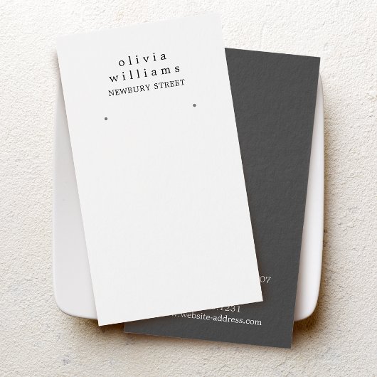 Einfache, moderne Earring Display Card