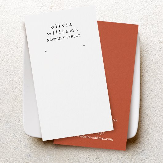 Einfache, moderne Earring Display Card