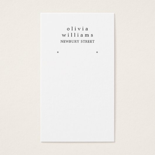 Einfache, moderne Earring Display Card (Vorderseite)