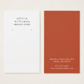 Einfache, moderne Earring Display Card (Vorne & Hinten)