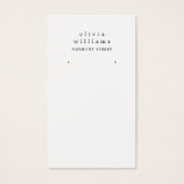 Einfache, moderne Earring Display Card (Vorderseite)