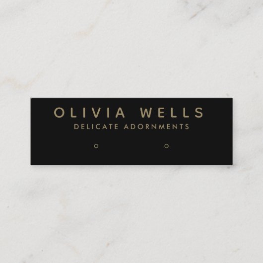 Einfache moderne Earring Display Mini-BusseB Mini Visitenkarte (Vorderseite)