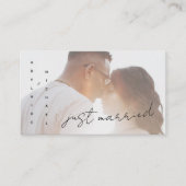Einfache moderne, einfach verheiratete Fotokarte Begleitkarte (Vorderseite)