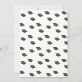 Einfache moderne, einfache Gold-Script-Graduierung Einladung (Rückseite)