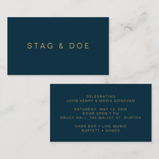 Einfache moderne Eintritte in Stag und Dog / Jack  Visitenkarte