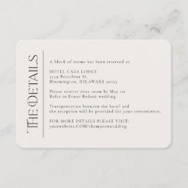 Einfache moderne Eintrittskarte für Hochzeiten Begleitkarte