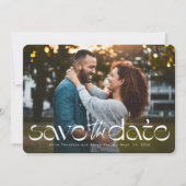 Einfache moderne einzigartige Art Foto Save The Date (Vorderseite)
