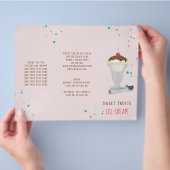 Einfache moderne Eiscreme Sprinkles Minimalistisch Flyer (Hand)
