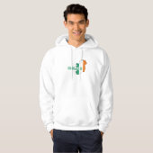 Einfache moderne Eisenbahn und irische Kunst-Karte Hoodie (Vorne ganz)