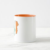 Einfache moderne Eisenbahn und irische Kunst-Karte Tasse (Zentrum)