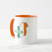 Einfache moderne Eisenbahn und irische Kunst-Karte Tasse (Vorderseite Links)