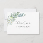 Einfache Moderne Elegant Boho Sage Grüne Kleine Th Dankeskarte (Vorderseite)