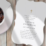 Einfache moderne Elegant Chic Cross First Communit Einladung<br><div class="desc">Design besteht aus einfachen Typografie mit Sans Serif und Serif Schriftart. Fügen Sie ein benutzerdefiniertes Foto hinzu.</div>