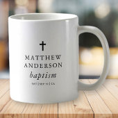 Einfache moderne Elegant Cross Baby Taufe Kaffeetasse