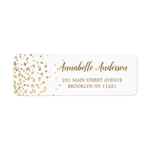 Einfache moderne Elegant Gold Glitzer Confetti Scr (Vorne)