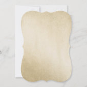 Einfache moderne Elegant Gold Leaf Hochzeit Einladung (Rückseite)