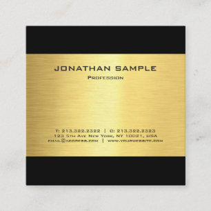 Einfache moderne Elegant Gold Look Luxe Glamour Quadratische Visitenkarte