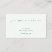 Einfache moderne Elegant Green Blue Watercolor Visitenkarte (Rückseite)