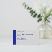 Einfache moderne Elegant Reflex Blue Consultant Visitenkarte (Stehend Vorderseite)