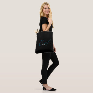 Einfache Moderne Elegant Schwarz/Weiß Mit Monogram Tasche