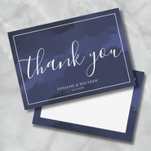 Einfache moderne Elegant Wedding Navy Blue