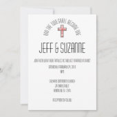 Einfache moderne Elegante Christliche Hochzeitsein Einladung (Vorderseite)