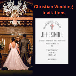 Einfache moderne Elegante Christliche Hochzeitsein Einladung