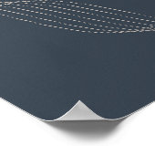 Einfache, moderne, elegante, coole, trendige Abbil Poster (Ecke)