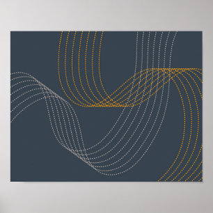 Einfache, moderne, elegante, coole, trendige Abbil Poster