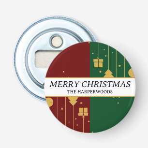 Einfache moderne elegante dekorative Weihnachtsfam Flaschenöffner